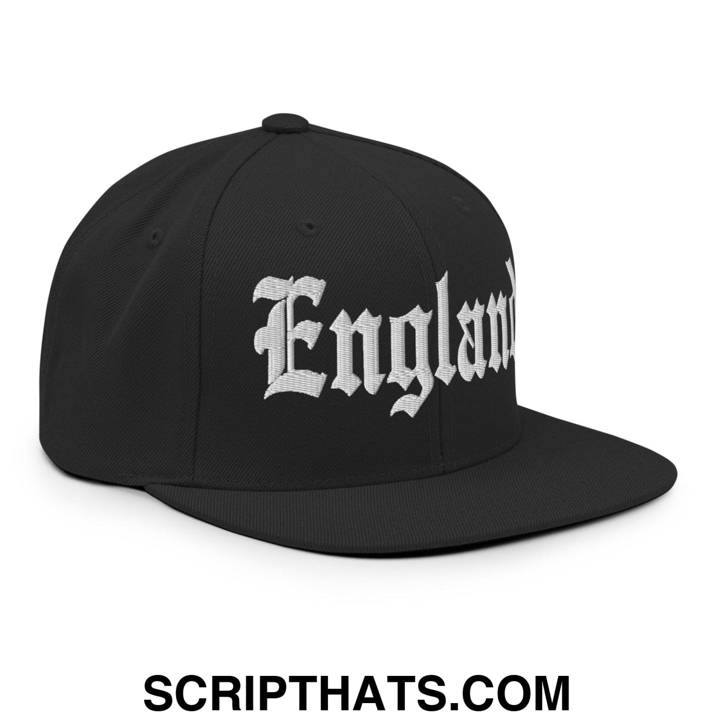 England OG Old English Snapback Hat Black