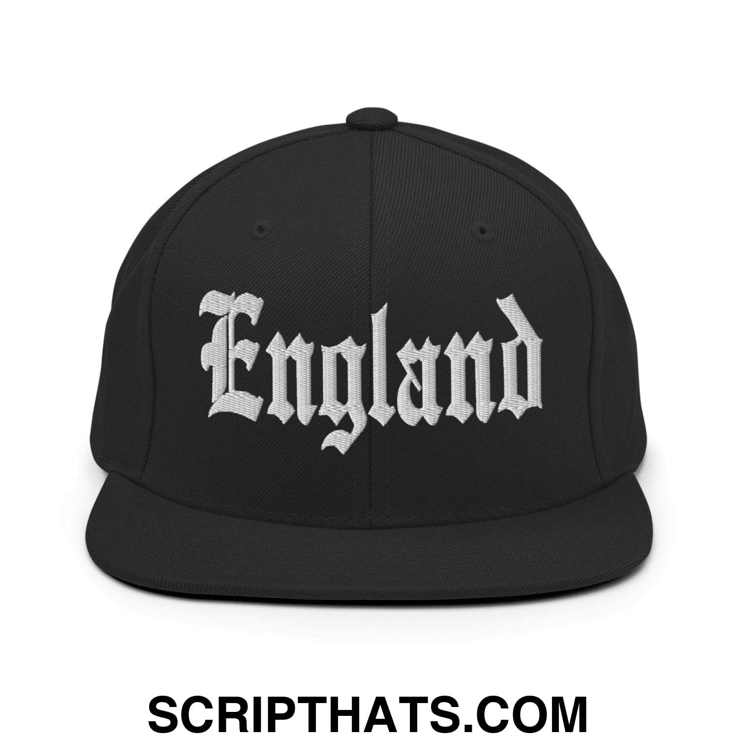England OG Old English Snapback Hat Black