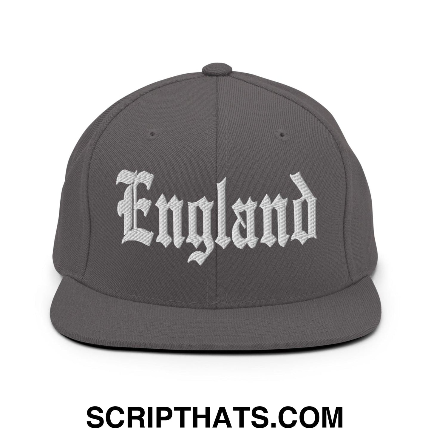 England OG Old English Snapback Hat Dark Grey