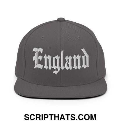 England OG Old English Snapback Hat Dark Grey