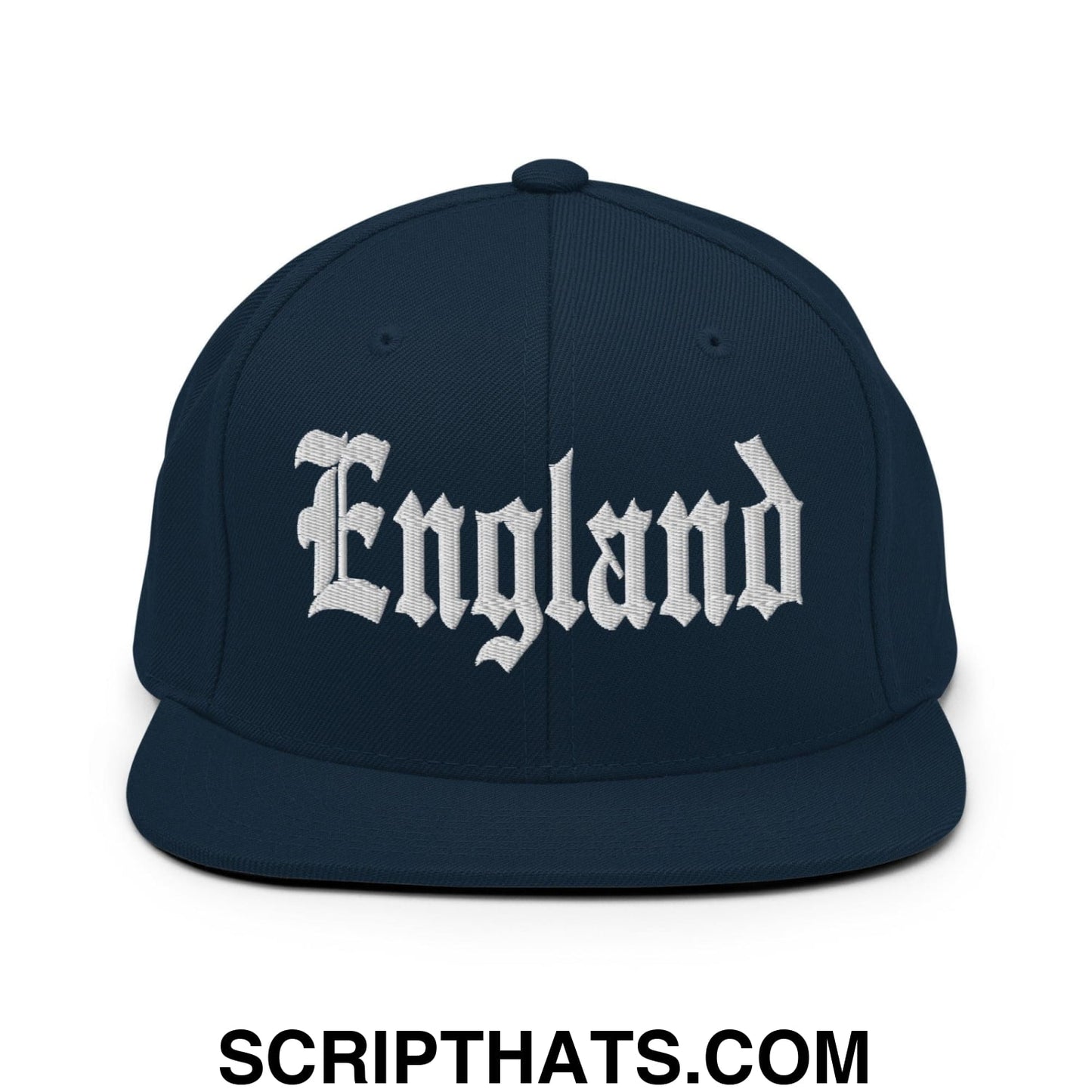 England OG Old English Snapback Hat Dark Navy