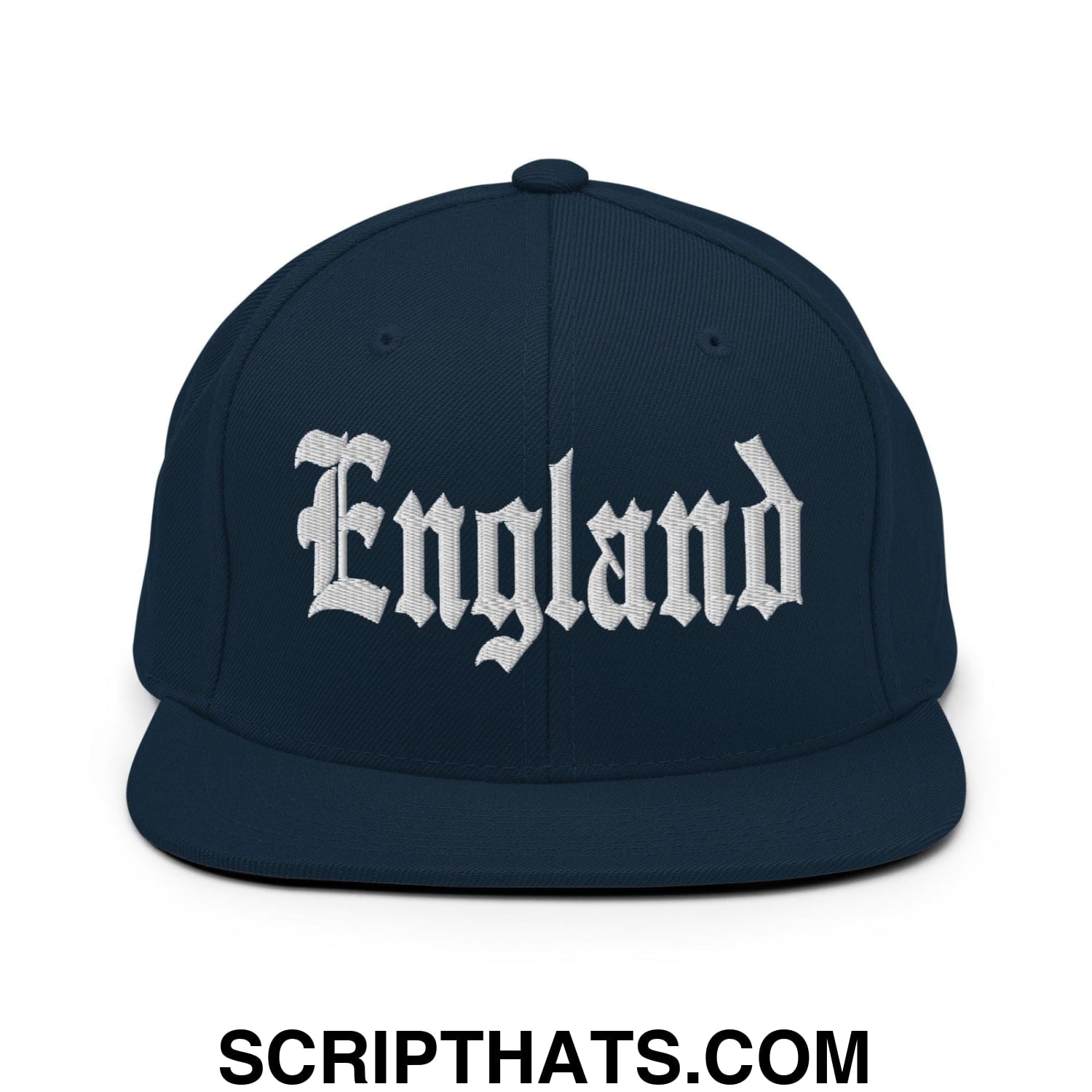 England OG Old English Snapback Hat Dark Navy