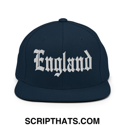 England OG Old English Snapback Hat Dark Navy