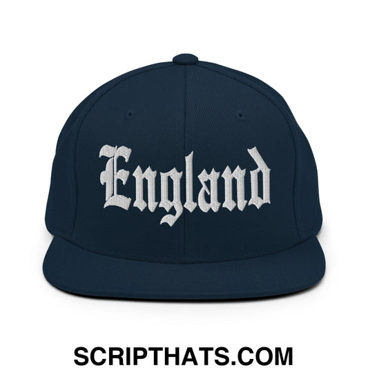 England OG Old English Snapback Hat Dark Navy