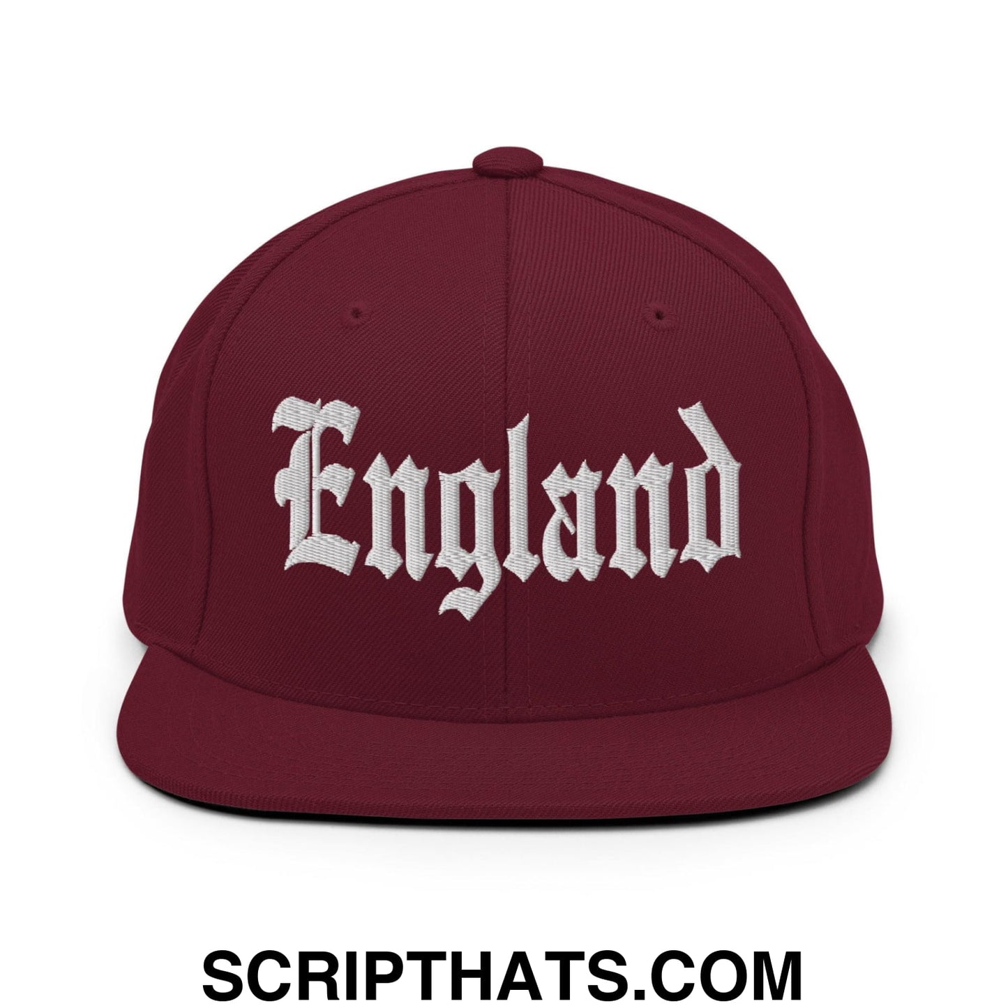 England OG Old English Snapback Hat Maroon