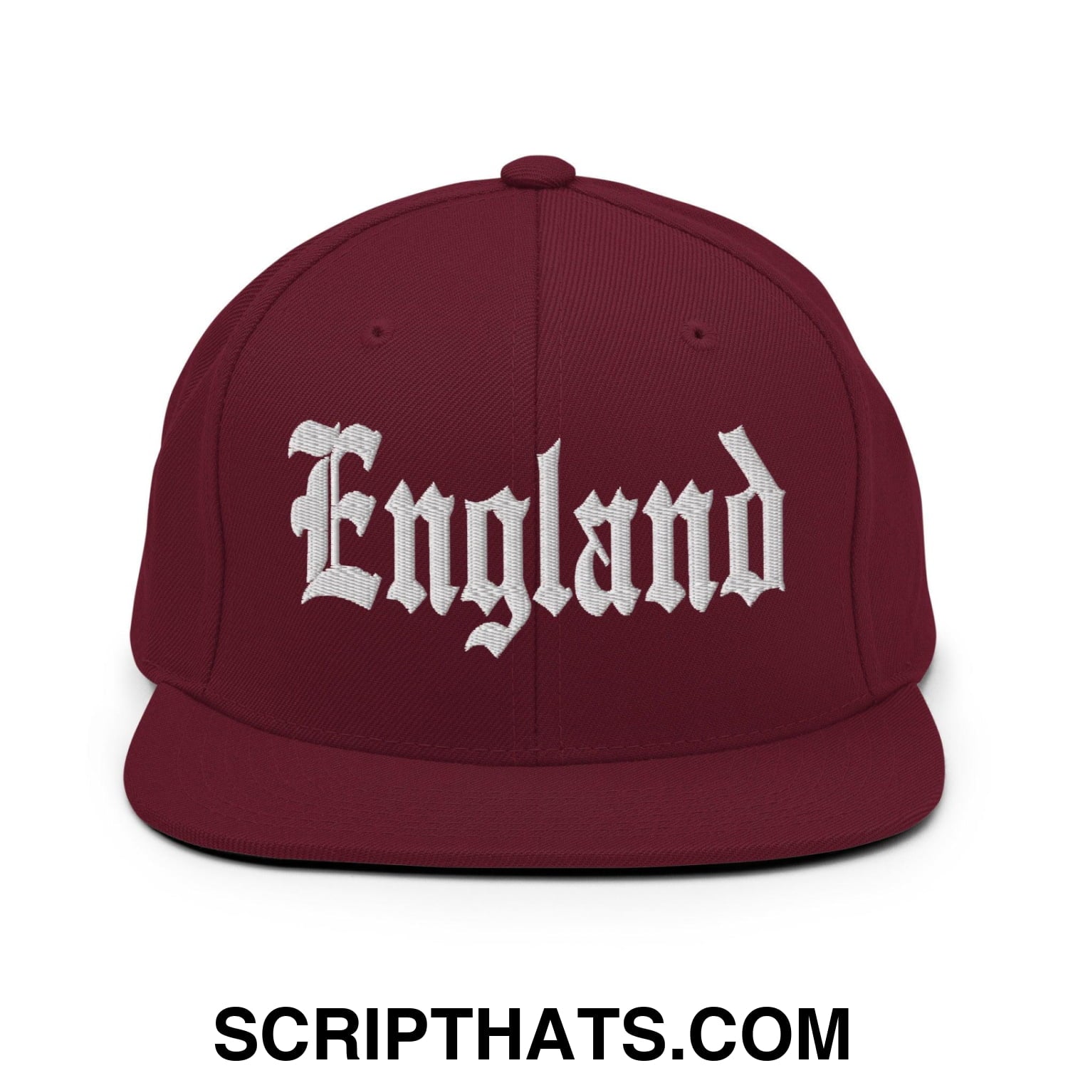England OG Old English Snapback Hat Maroon