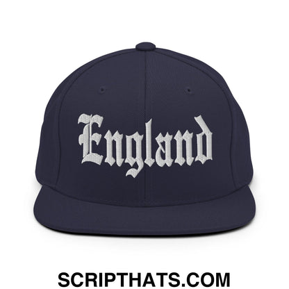 England OG Old English Snapback Hat Navy