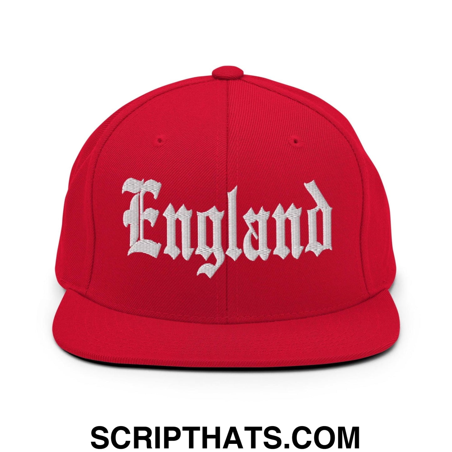 England OG Old English Snapback Hat Red