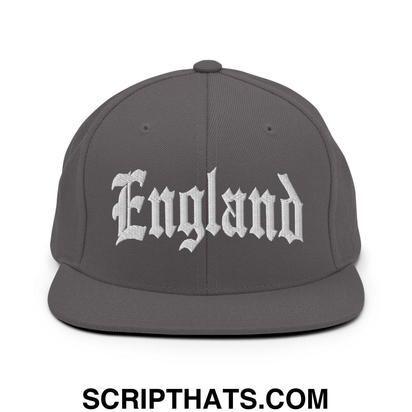 England Old English OG Snapback Hat Dark Grey