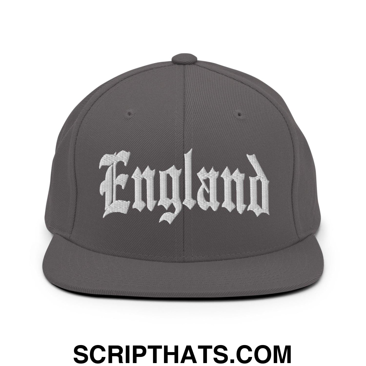 England Old English OG Snapback Hat Dark Grey