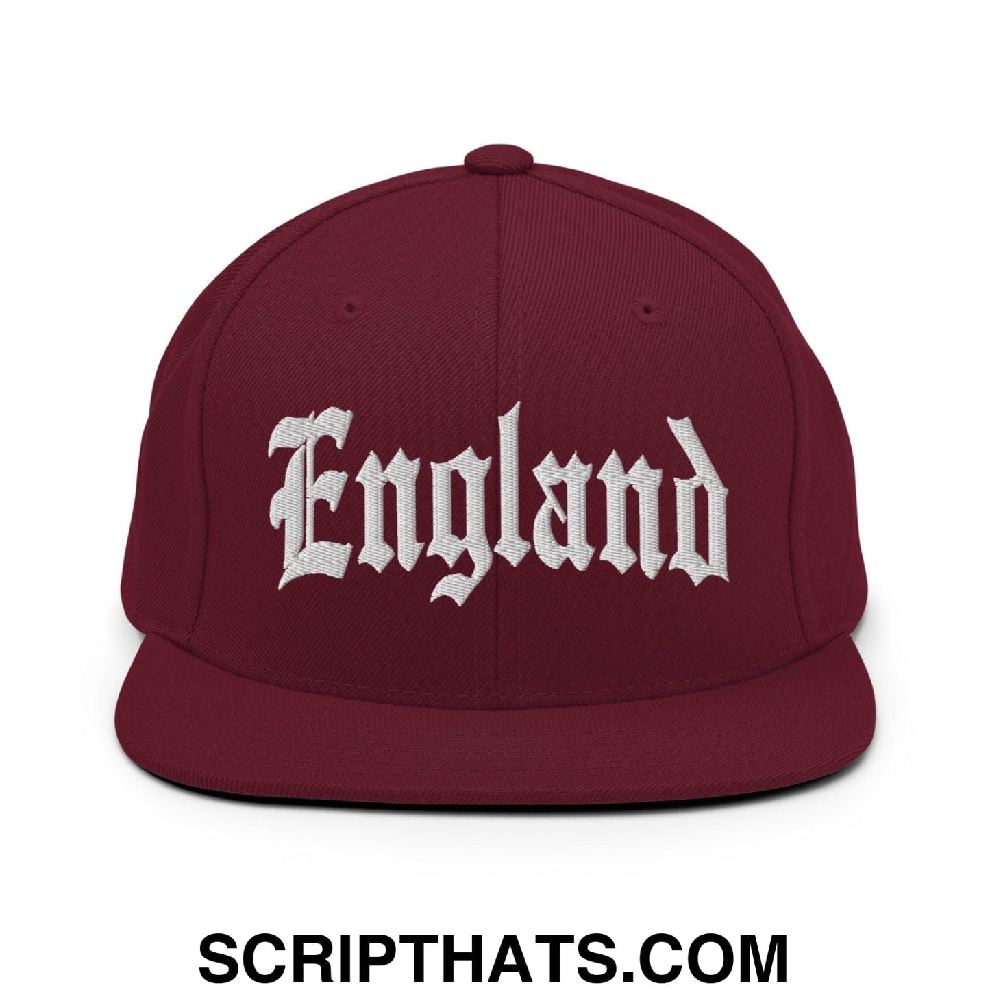 England Old English OG Snapback Hat Maroon