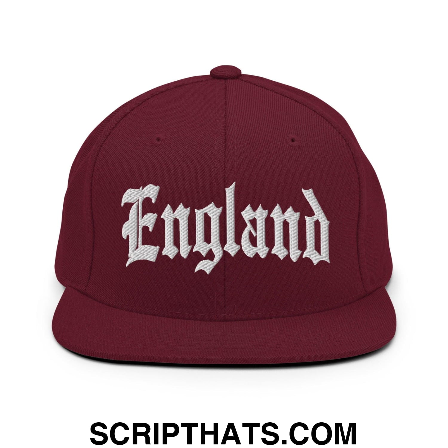 England Old English OG Snapback Hat Maroon