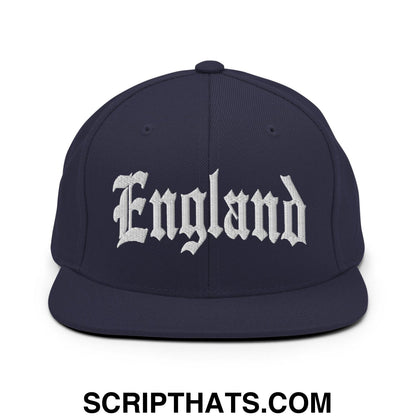 England Old English OG Snapback Hat Navy