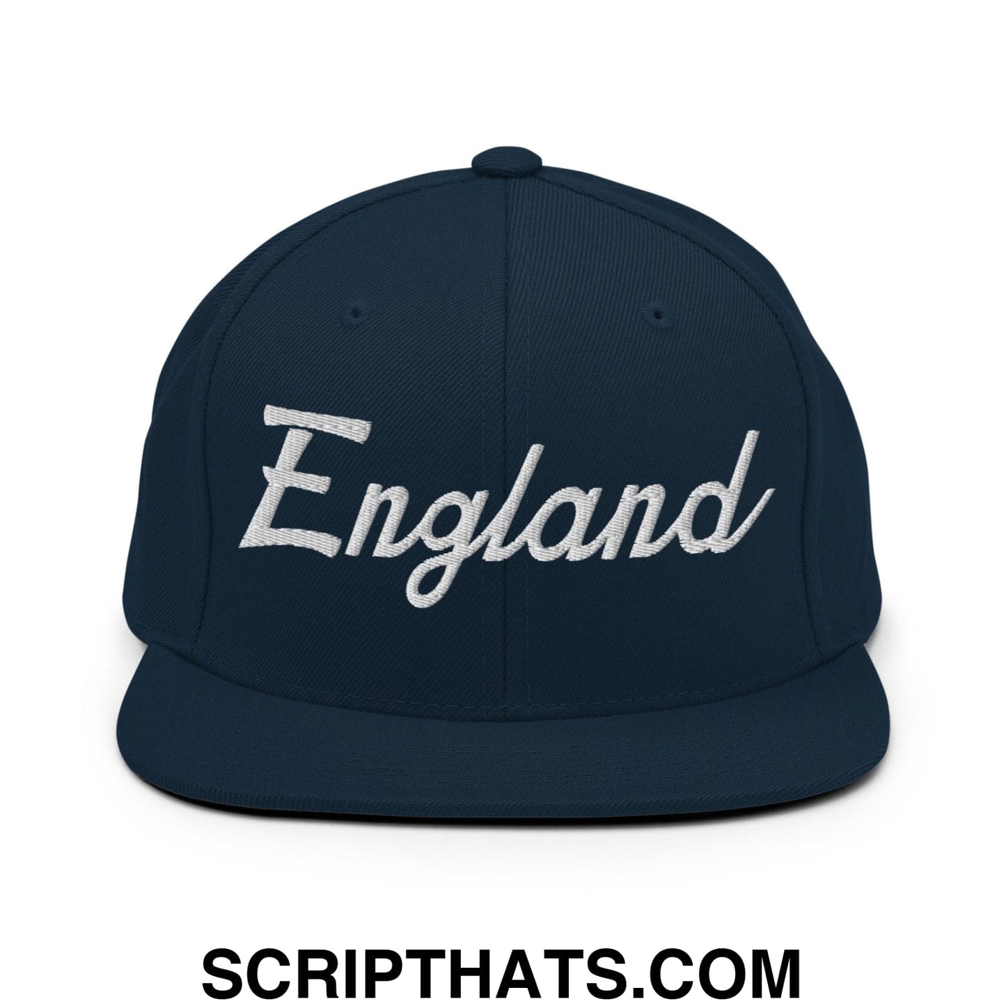 England Sports Vintage Script Snapback Hat Dark Navy