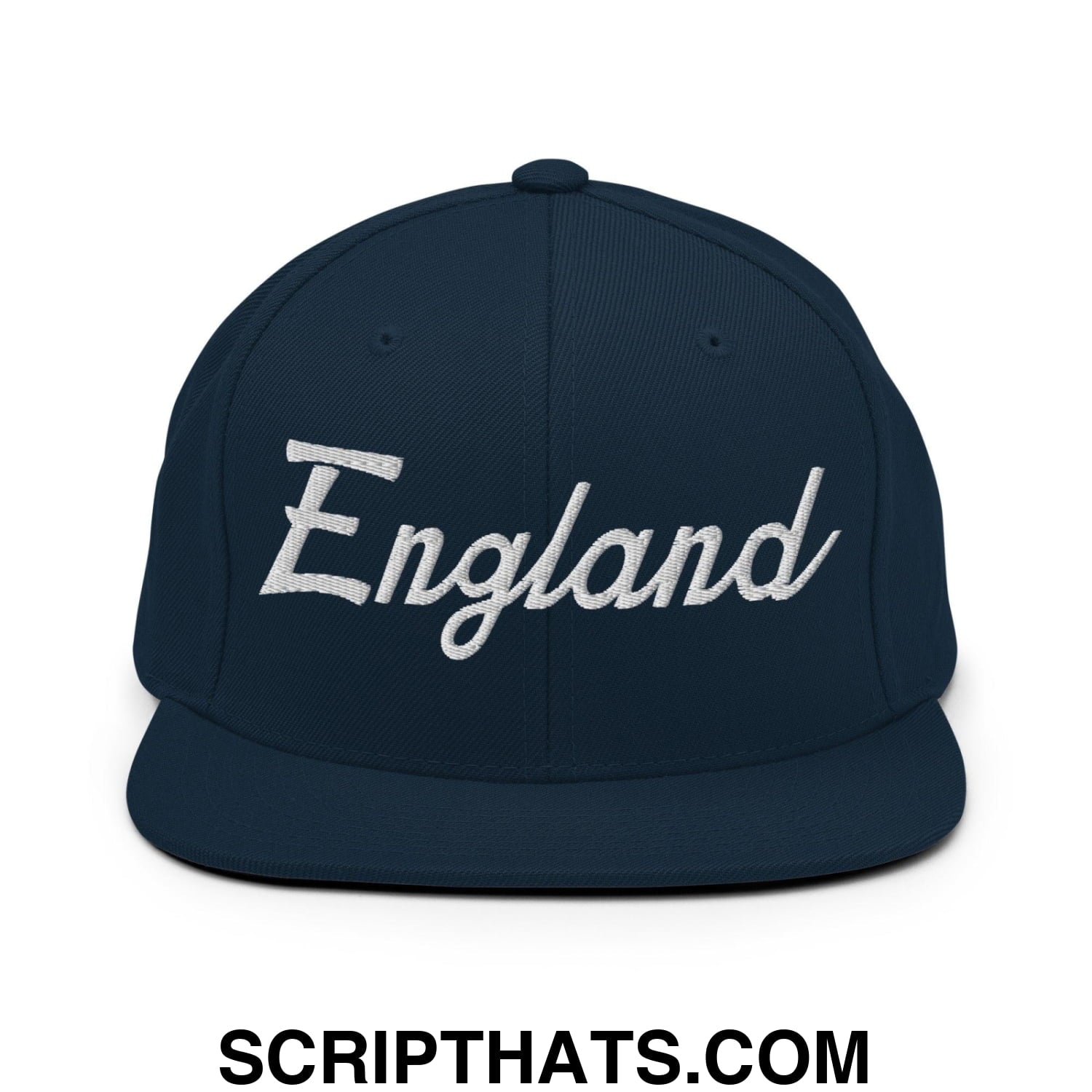 England Sports Vintage Script Snapback Hat Dark Navy