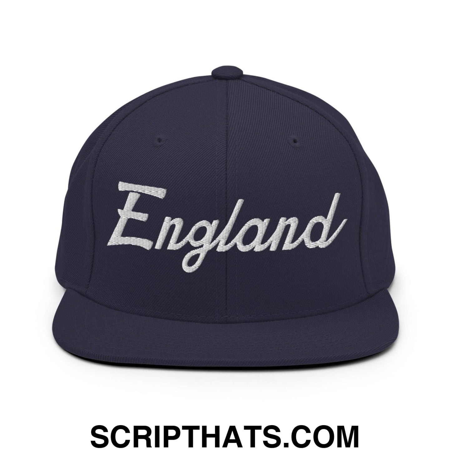 England Sports Vintage Script Snapback Hat Navy