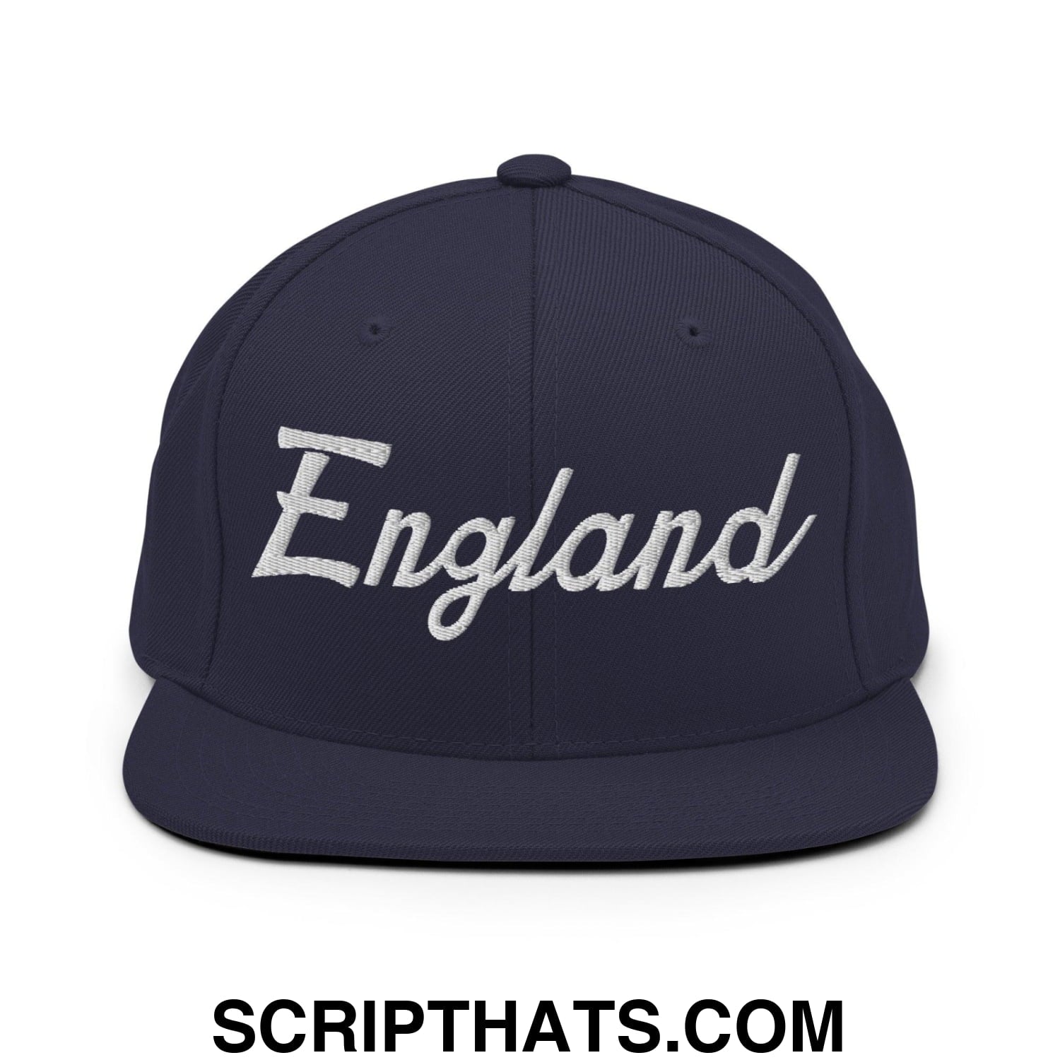 England Sports Vintage Script Snapback Hat Navy