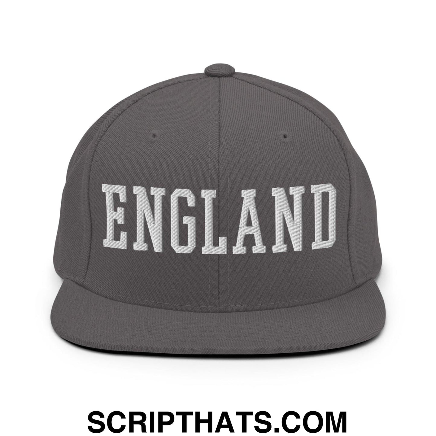 England Varsity Letterman Block Snapback Hat Dark Grey