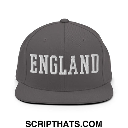 England Varsity Letterman Block Snapback Hat Dark Grey