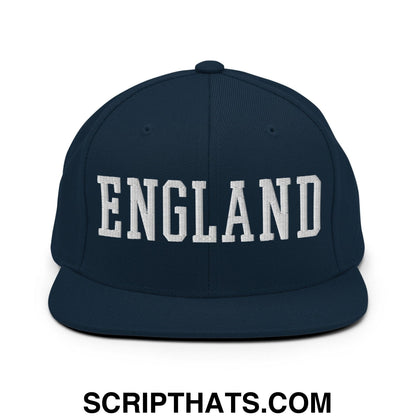 England Varsity Letterman Block Snapback Hat Dark Navy