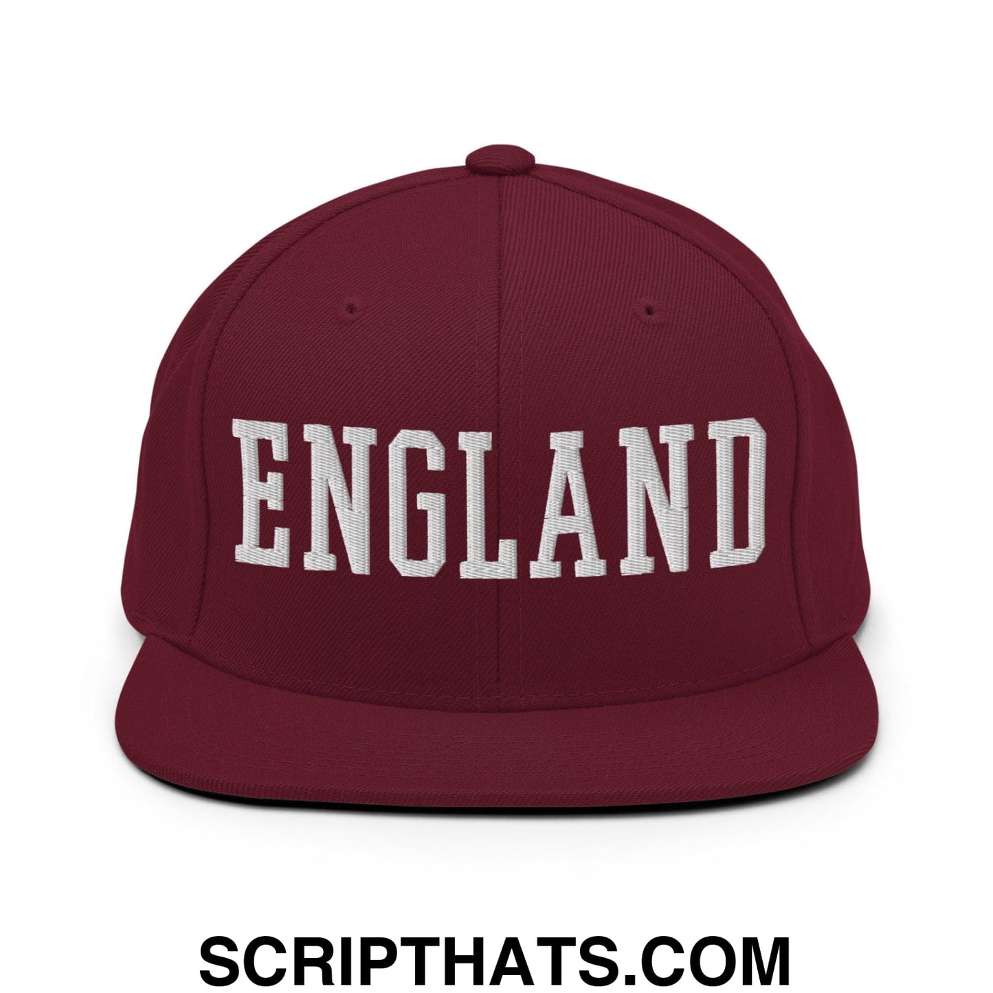 England Varsity Letterman Block Snapback Hat Maroon