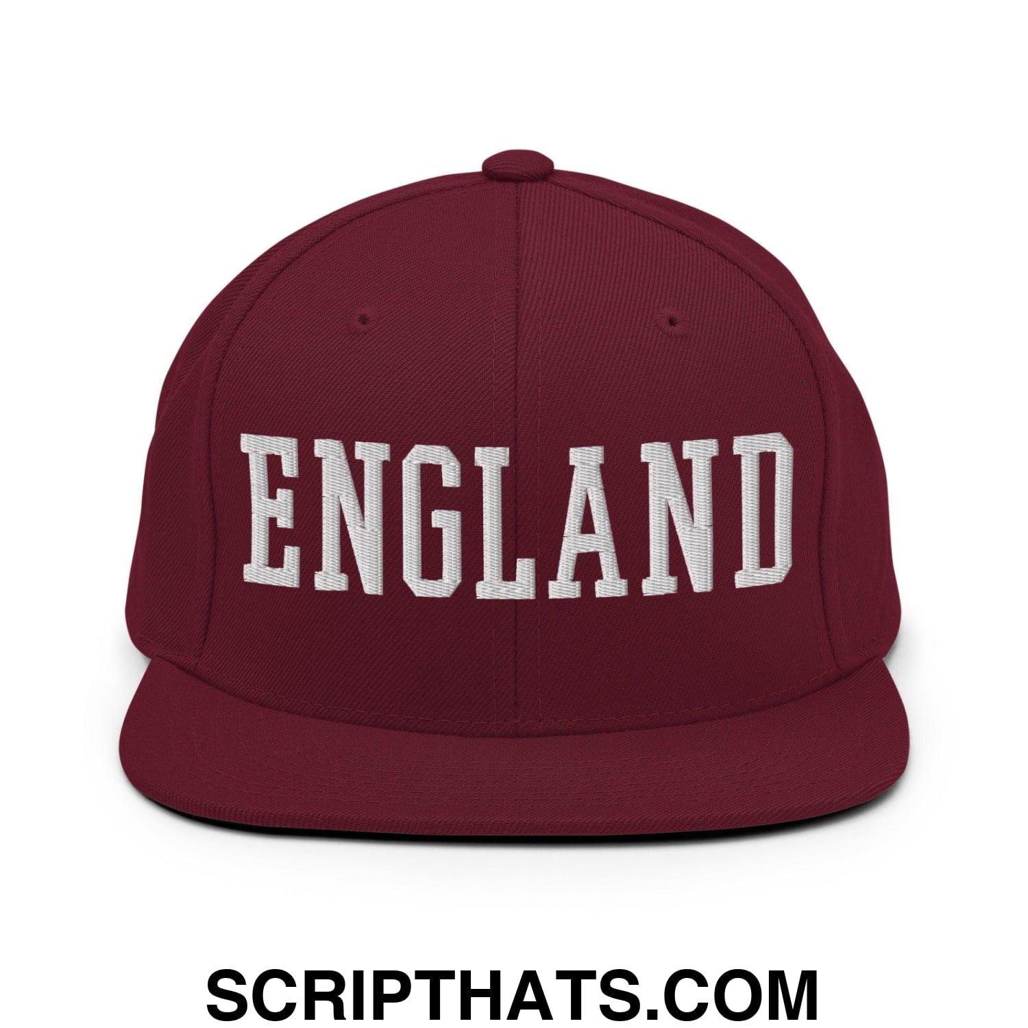 England Varsity Letterman Block Snapback Hat Maroon