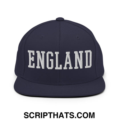 England Varsity Letterman Block Snapback Hat Navy