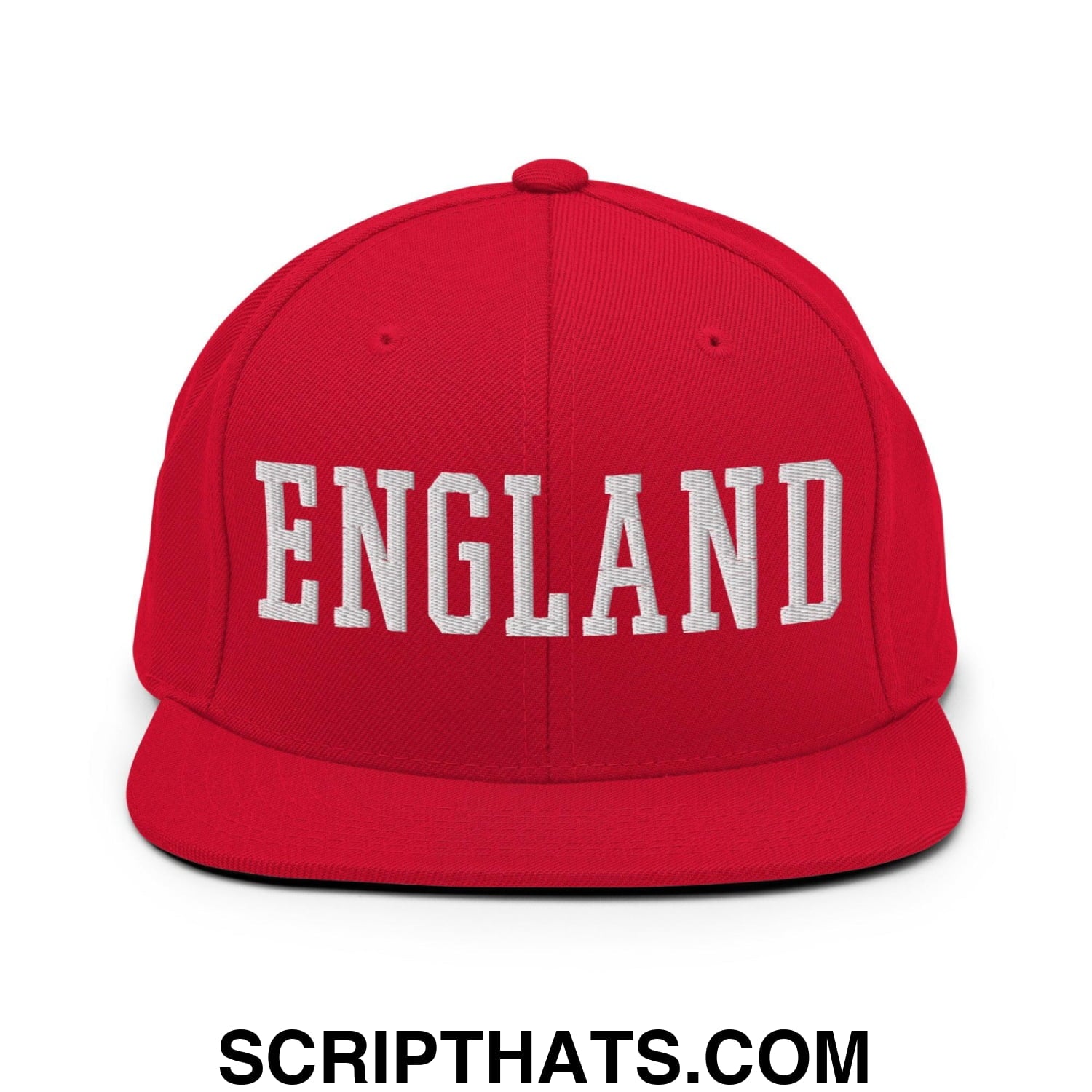 England Varsity Letterman Block Snapback Hat Red
