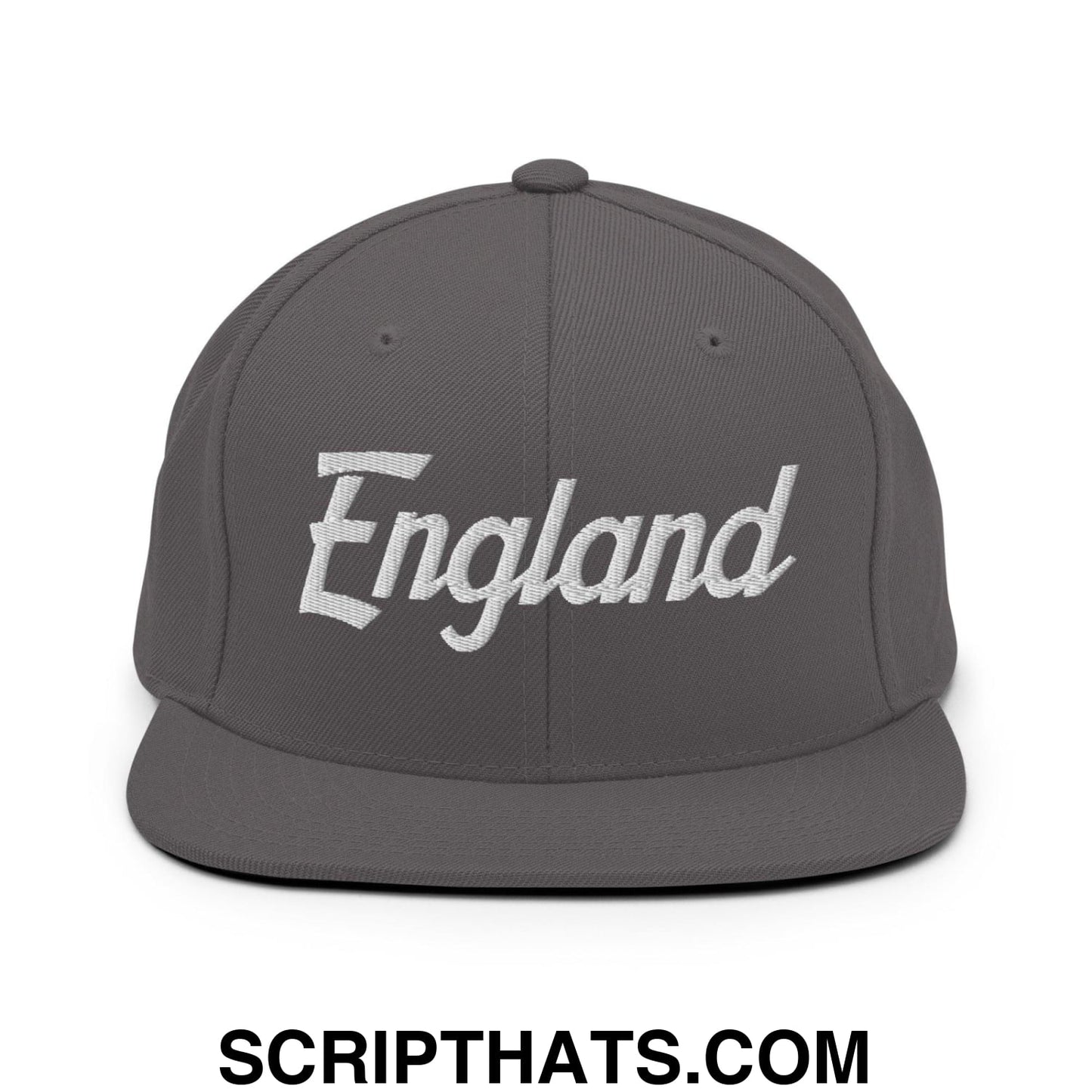 England Vintage Sports Script Snapback Hat Dark Grey