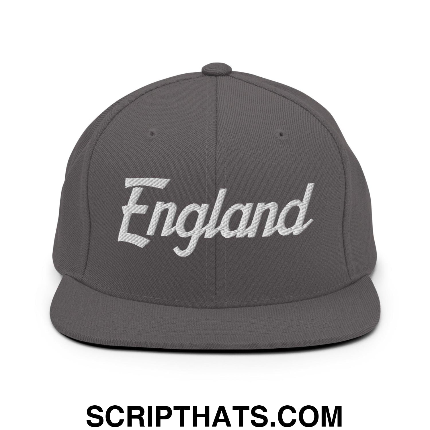 England Vintage Sports Script Snapback Hat Dark Grey