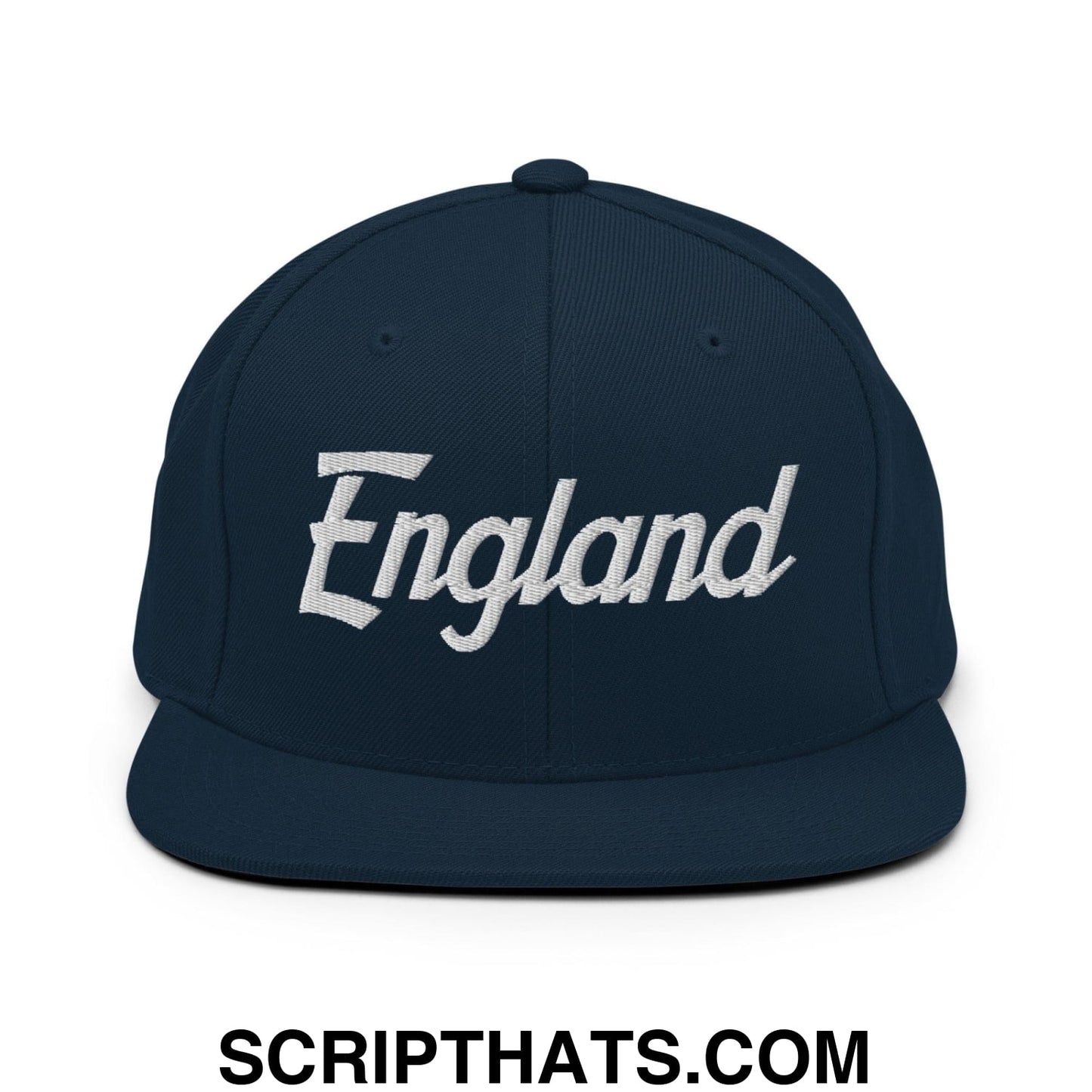 England Vintage Sports Script Snapback Hat Dark Navy
