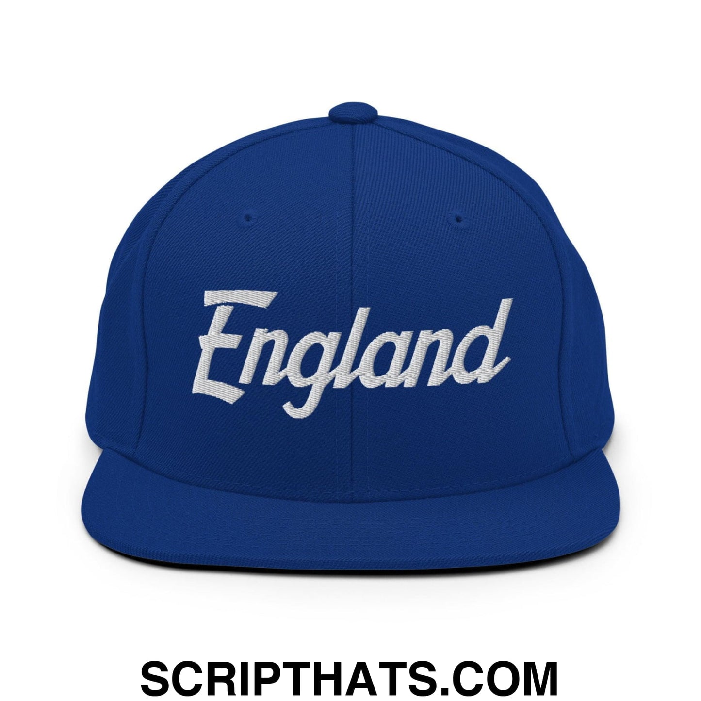 England Vintage Sports Script Snapback Hat Royal Blue