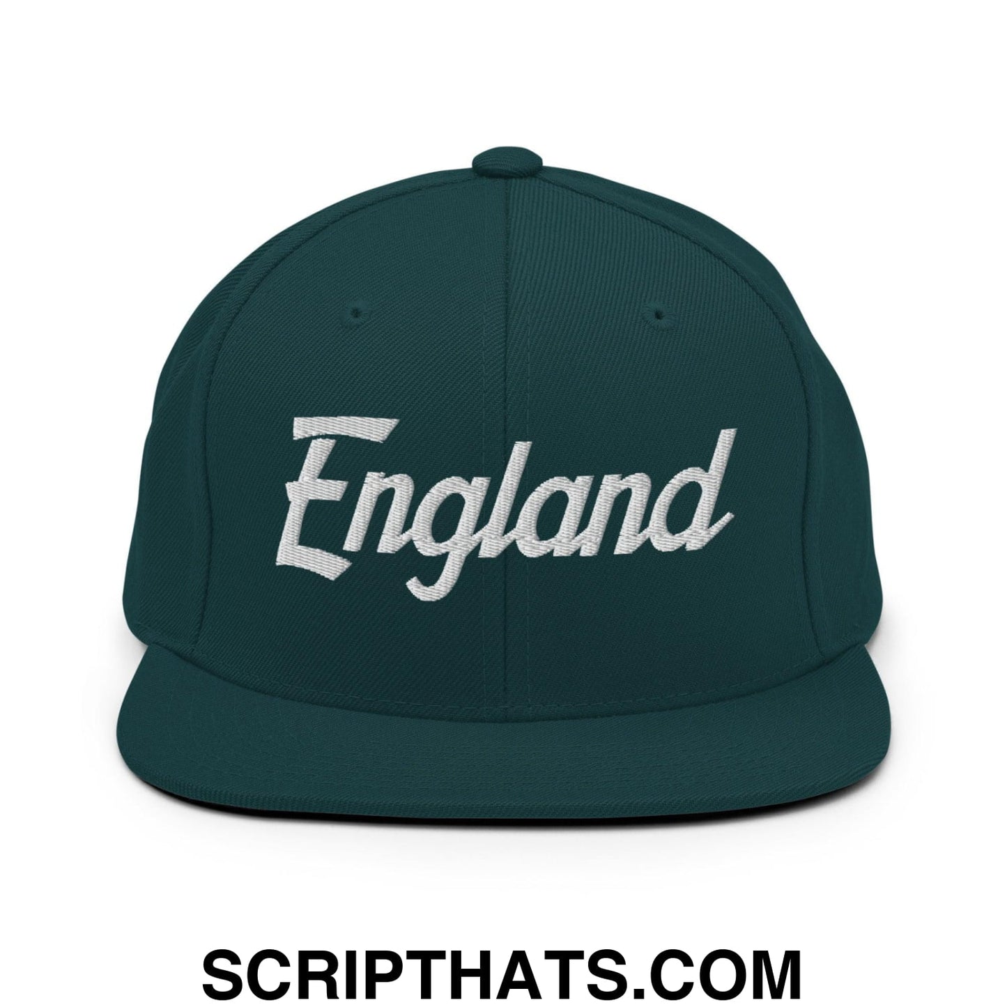 England Vintage Sports Script Snapback Hat Spruce