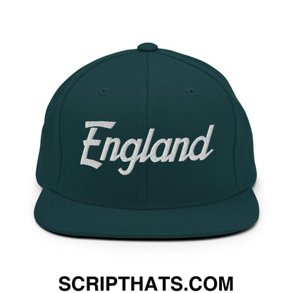 England Vintage Sports Script Snapback Hat Spruce