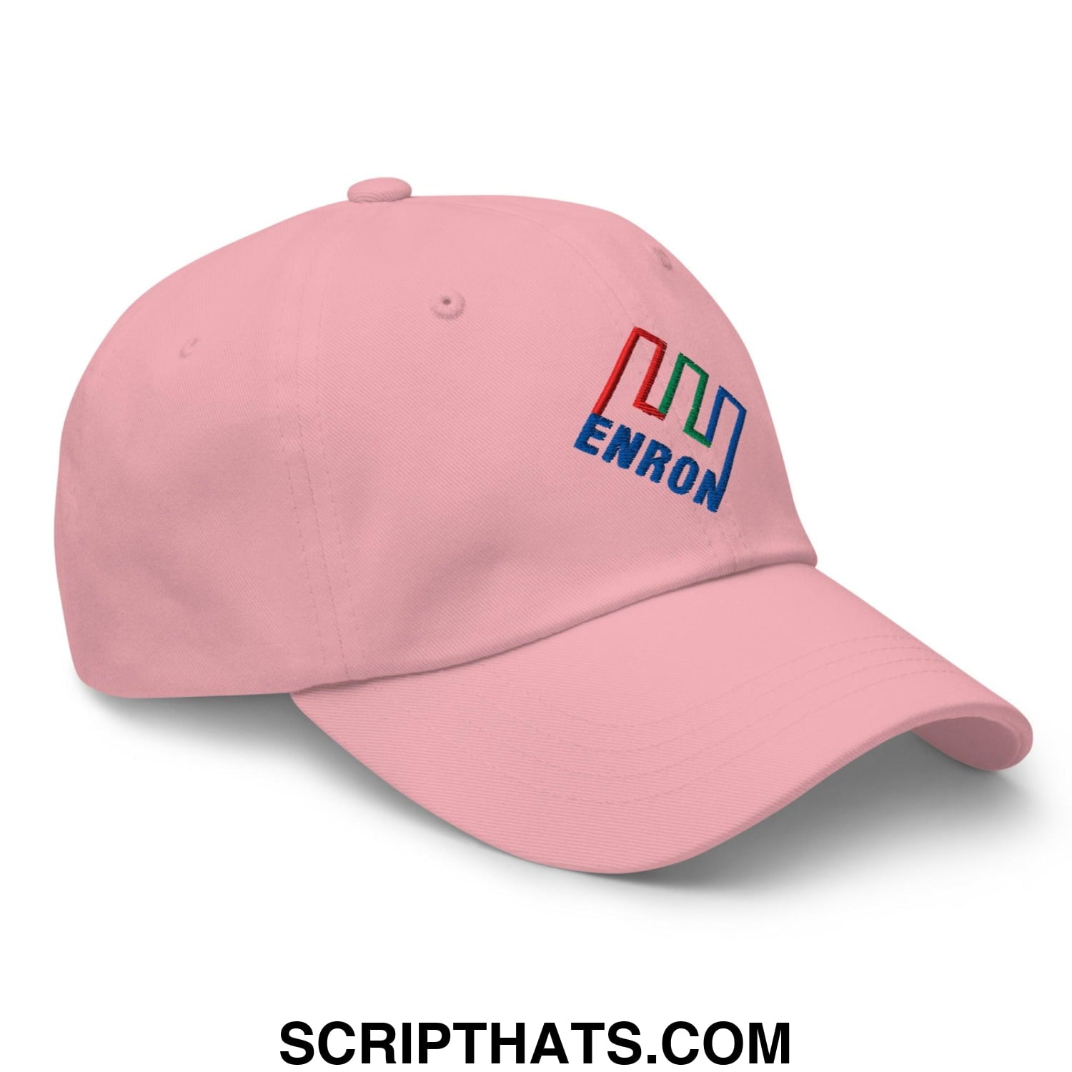 Enron Embroidered Dad Hat Pink