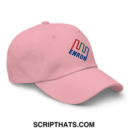 Enron Embroidered Dad Hat Pink