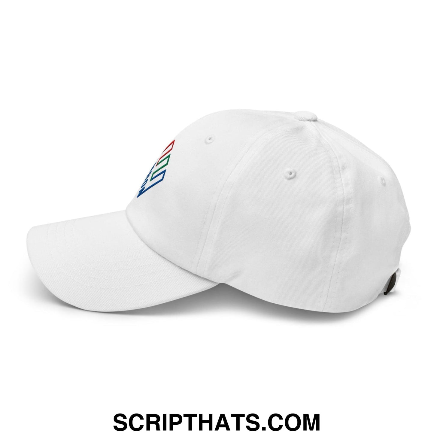 Enron Embroidered Dad Hat White