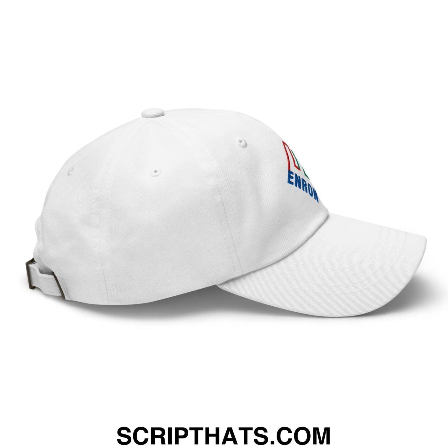 Enron Embroidered Dad Hat White