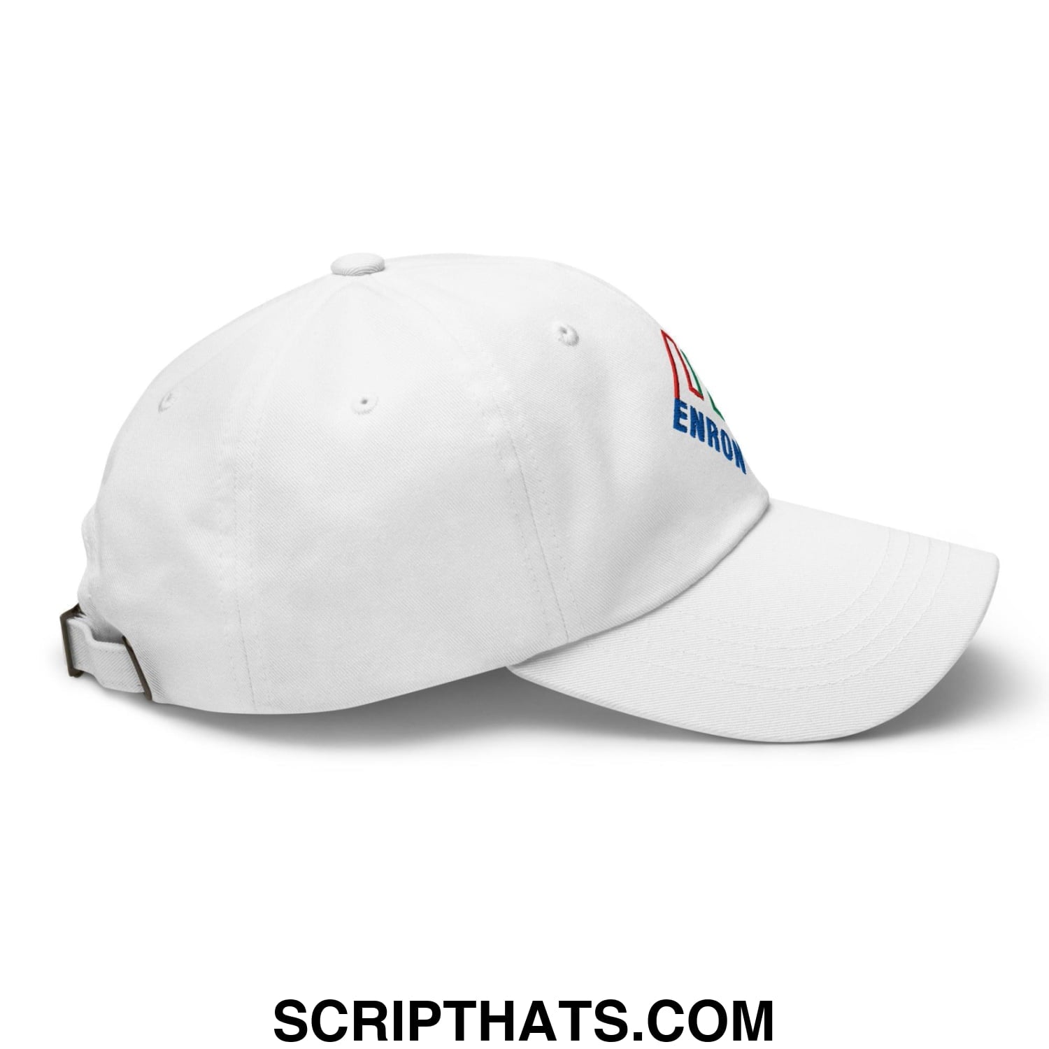 Enron Embroidered Dad Hat White