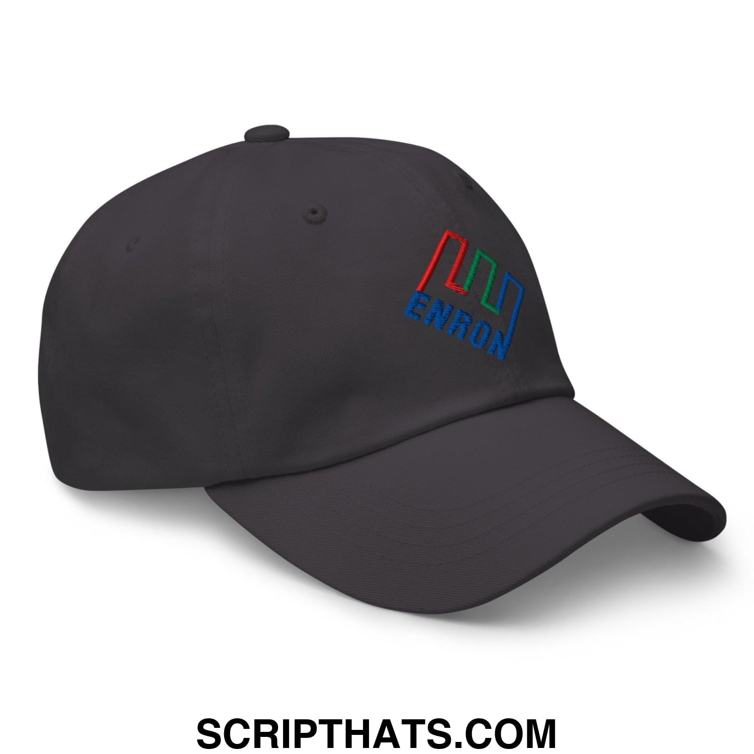 Enron Embroidered Dad Hat Dark Grey