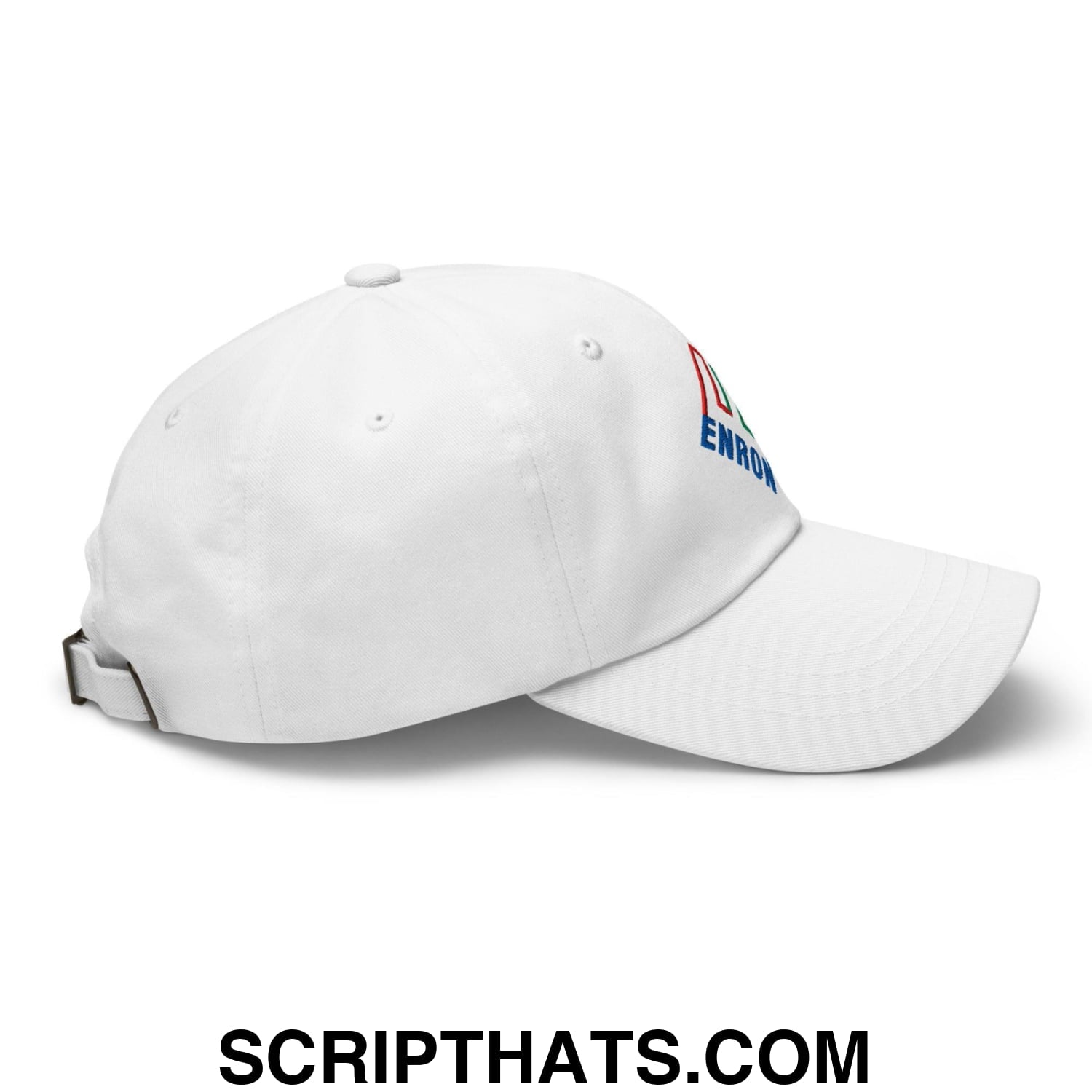 Enron Embroidered Dad Hat White