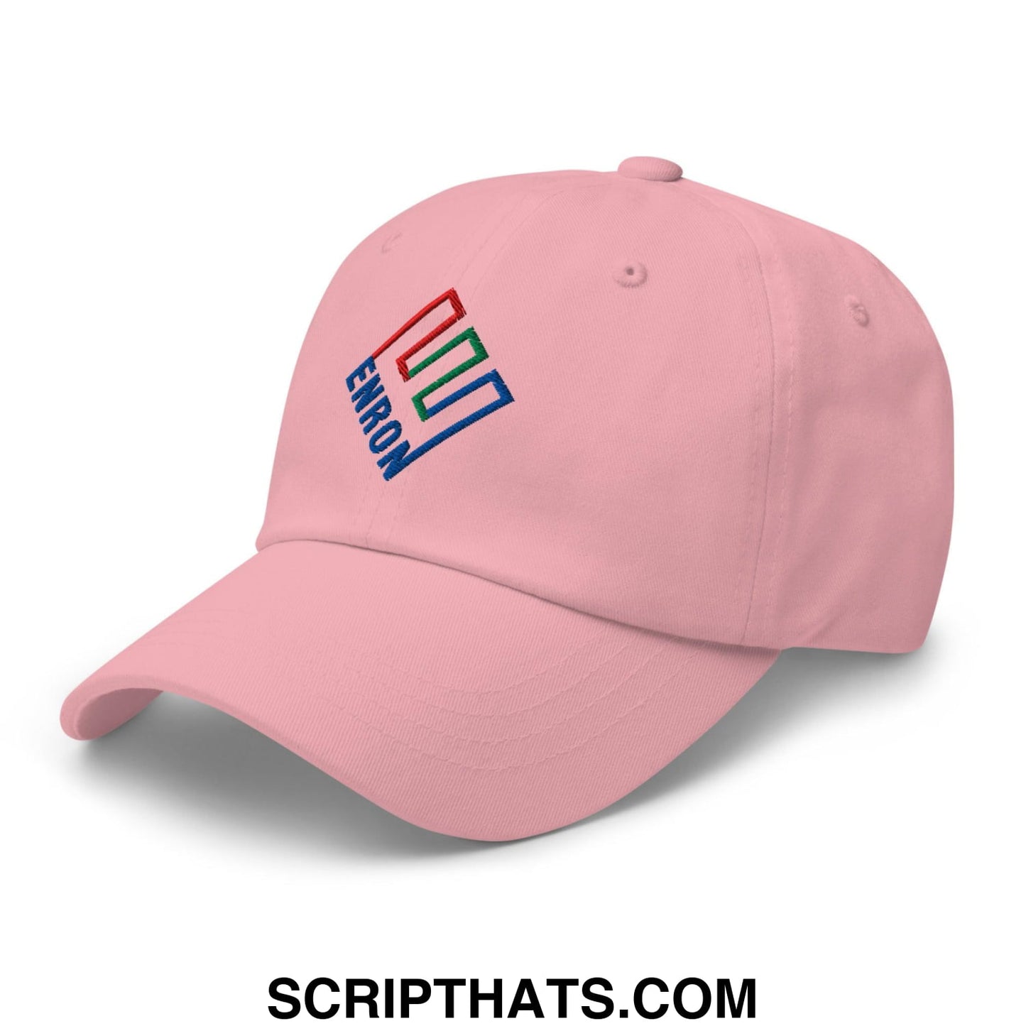 Enron Embroidered Dad Hat Pink
