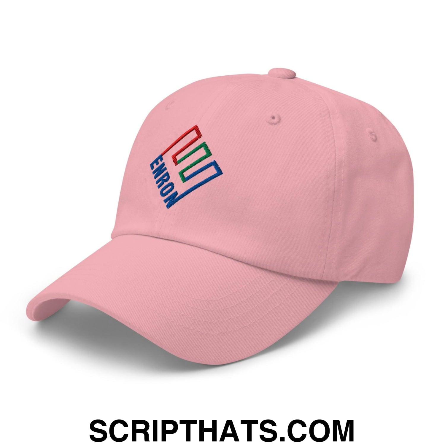 Enron Embroidered Dad Hat Pink