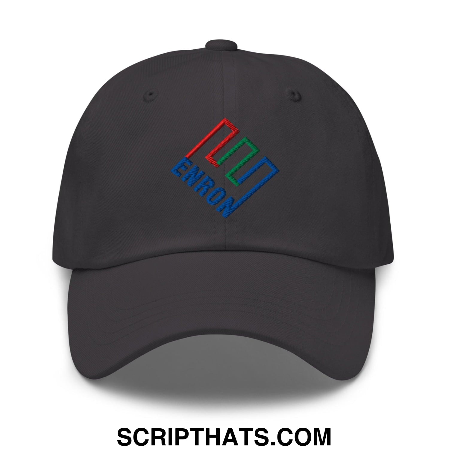 Enron Embroidered Dad Hat Dark Grey