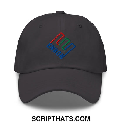 Enron Embroidered Dad Hat Dark Grey
