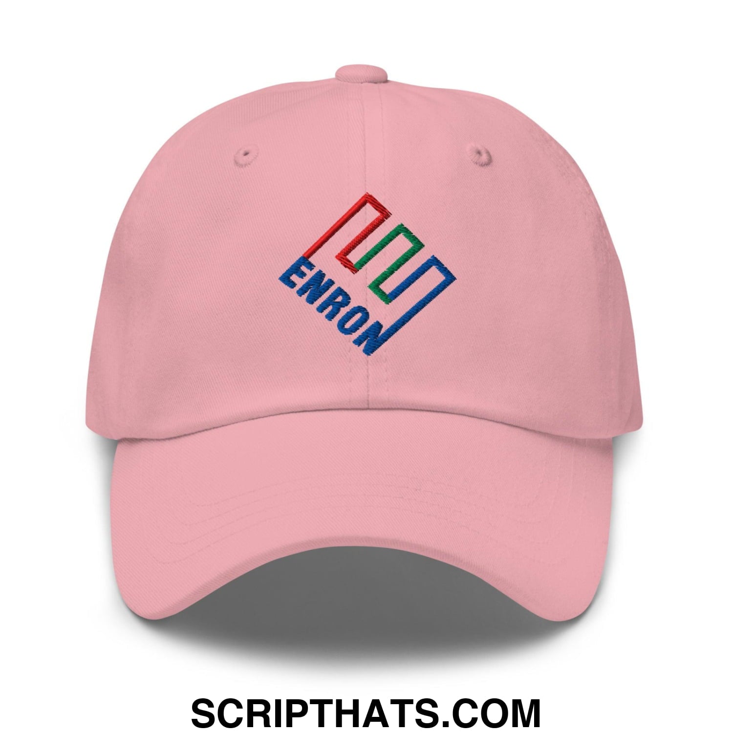 Enron Embroidered Dad Hat Pink