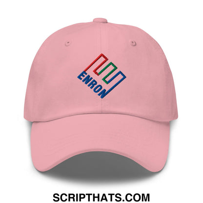 Enron Embroidered Dad Hat Pink