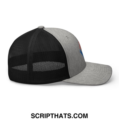 Enron Embroidered Mesh Trucker Hat Heather Black