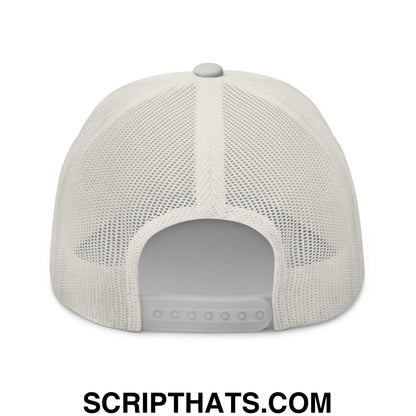 Enron Embroidered Mesh Trucker Hat Silver