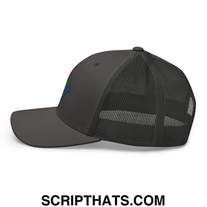 Enron Embroidered Mesh Trucker Hat Charcoal
